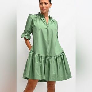 Wyatt Wylde Mardi Cotton Dress in Sage Size Medium